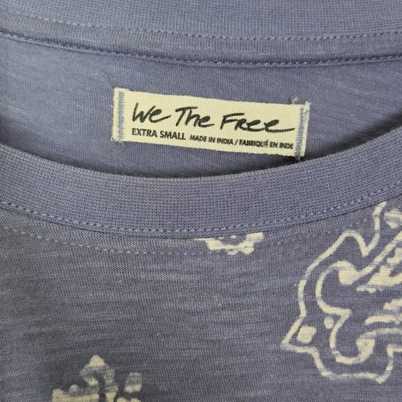 FREE PEOPLE WTF dusk to dawn tee top Sz XS - Picture 7 of 8